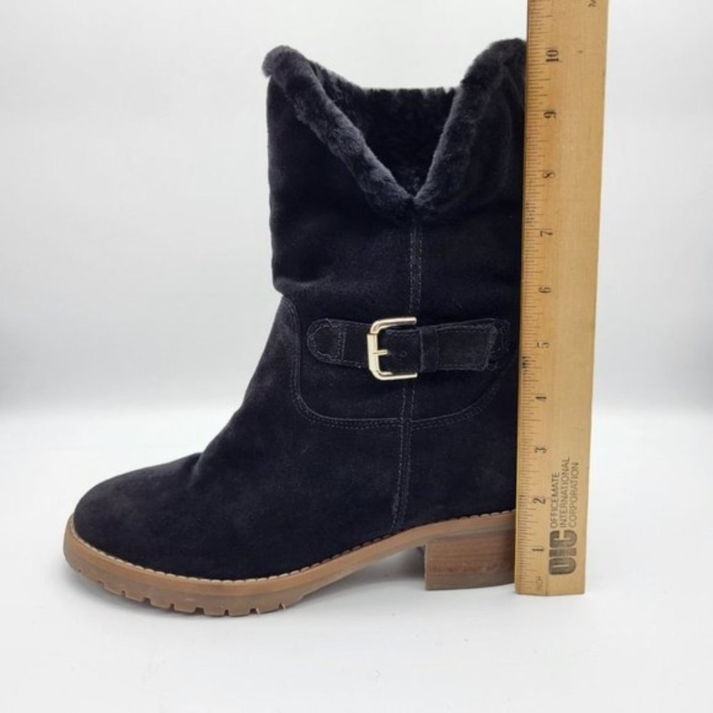 Boden Black Suede Plush Lined Ankle Booties, US Size 7, EUC - Picture 11 of 16
